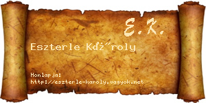Eszterle Károly névjegykártya