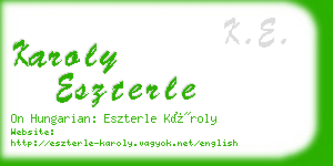 karoly eszterle business card